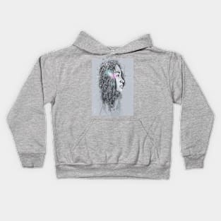 Woman face art Kids Hoodie